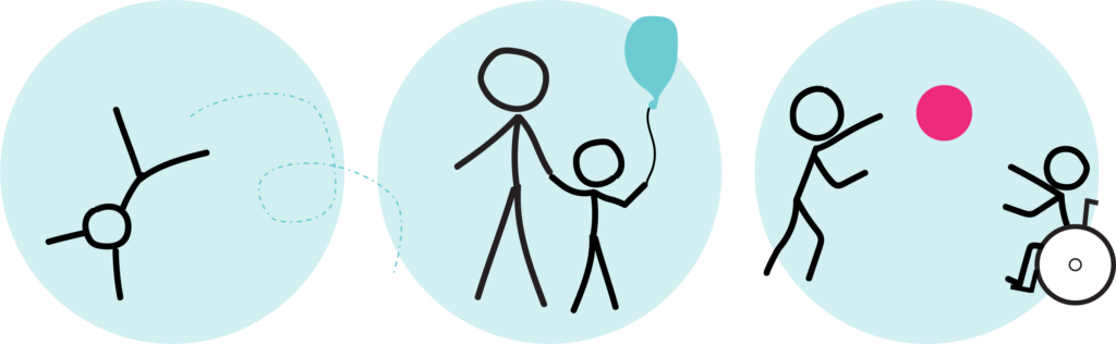 stick figures playing